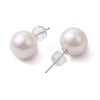 Natural Pearl Ear Studs EJEW-P286-30P-2