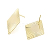 Brass Stud Earrings Findings EJEW-B063-09G-2