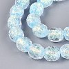 Handmade Foil Glass Beads Strands FOIL-Q002-05H-3