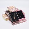 Flower Pattern Cardboard Jewelry Packaging Box CBOX-AR0001-007-7