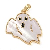 Halloween Rack Plating Brass Enamel Pendants KK-U032-10A-G-1