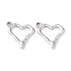 304 Stainless Steel Textured Pendants STAS-A133-05P-1