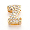 Brass Micro Pave Cubic Zirconia Charms KK-N254-217G-Z-1
