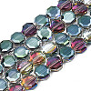 Electroplate Translucent Glass Beads Strands X-EGLA-N002-27-D02-1