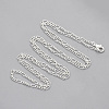 Brass Coated Iron Figaro Chain Necklace Making MAK-T006-03S-1