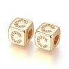 Brass Micro Pave Cubic Zirconia European Beads ZIRC-G162-13G-C-1