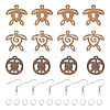  DIY Turtle Earring Making Kit WOOD-TA0001-86-2