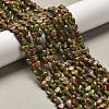 Natural Unakite Beads Strands G-P575-C11-6mm-1