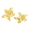 Ion Plating(IP) 304 Stainless Steel Flower Stud Earrings EJEW-D281-11G-2