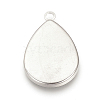 Tarnish Resistant 201 Stainless Steel Pendant Cabochon Settings X-STAS-S057-34-2