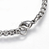 Non-Tarnish 304 Stainless Steel Box chain Necklaces NJEW-F242-13P-E-3