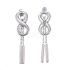 304 Stainless Steel Chain Tassel Earrings EJEW-I248-30-3