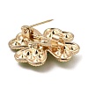 Alloy Glass Rhinestone Clover Brooches JEWB-K017-05KCG-3