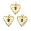 Rack Plating Real 18K Gold Plated Brass Pendants KK-B077-23G-1