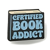 Book Addict Zinc Alloy Brooches JEWB-A023-01F-1