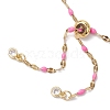 304 Stainless Steel Enamel Dapped Chains Slider Bracelets Making AJEW-JB01293-04-3