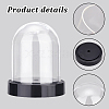   2Pcs Plastic Display Bases with 2Pcs Glass Dome Covers AJEW-PH0004-31-4