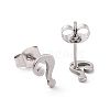 304 Stainless Steel Question Mark Stud Earrings for Women Men EJEW-G318-06P-2