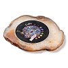 Printed Natural Agate Slice Stone Ornament DJEW-M011-02E-2