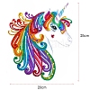 DIY Unicorn Diamond Painting Sticker Kits DIAM-PW0001-196A-1