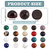 40Pcs 20 Styles Natural Mixed Gemstone Cabochons G-PH0002-55-2