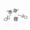 304 Stainless Steel Cup Pearl Peg Bails Pin Pendants STAS-H410-19P-E-3