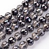 Electroplate Glass Bead Strands EGLA-J140-HP02-14mm-1
