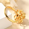 Flower Rotatable Finger Ring for Women RJEW-U035-01G-06-3