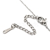 201 Stainless Steel Moth with Moon Phase Pendant Necklace with Cable Chain NJEW-Q317-20P-3