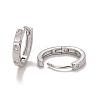 Clear Cubic Zirconia Hoop Earrings EJEW-E262-01P-2