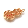 Christmas Theme Alloy Enamel Pendants ENAM-Q509-01KCG-04-2