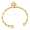 Brass Micro Pave Clear Cubic Zirconia Open Cuff Bangles BJEW-P320-01G-2