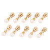 10Pcs Round Acrylic Pearl & Alloy Zipper Pulls HJEW-TAC0086-2
