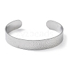 304 Stainless Steel Cuff Bangles for Women BJEW-Z078-11P-2