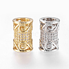 Brass Micro Pave Cubic Zirconia Beads ZIRC-J018-32-1