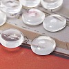 Flat Back Clear Transparent Dome Oval Shape Glass Cabochons Diameter 12mm for Photo Craft Jewelry Making GGLA-PH0002-02C-1