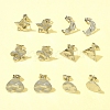 12Pcs 6 Styles 304 Stainless Steel Stud Earring Findings FIND-FS0002-39-7