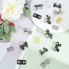 Gorgecraft 16 Sets 4 Styles Zinc Alloy Bowknot Shoe Buckle Clips FIND-GF0004-48-4