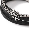 Braided Microfiber Leather Multi-strand Bracelets BJEW-B096-31B-2