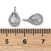 304 Stainless Steel Micro Pave Cubic Zirconia Charms STAS-K302-01C-P-3