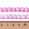 Anti-Tarnish Electroplate Glass Beads Strands EGLA-T021-8mm-15-02-4