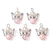 Imitation Pearl Acrylic Pendants PALLOY-JF02624-02-1