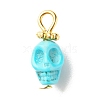 Dyed Synthetic Turquoise Charms PALLOY-JF01452-02-2