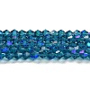 Transparent Electroplate Glass Beads Strands EGLA-A039-T4mm-L01-1