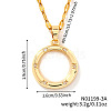 Fashionable Brass Clear Cubiz Zirconia Flat Round Pendant Necklaces Women's Versatile Accessory MS7483-1-2