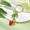 Resin Strawberry Pendant Keychain KEYC-JKC00651-02-2