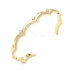 Brass Micro Pave Clear Cubic Zirconia Cuff Bangles for Women BJEW-A172-04G-4