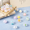  24Pcs 12 Styles Transparent Hand Painting Acrylic Beads OACR-TA0001-29-15