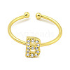 Rack Plating Brass Open Cuff Rings for Women RJEW-F162-02G-B-2