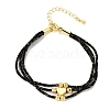 Polyester Multi-Strand Bracelets FB-CBA983F-02G-05-4